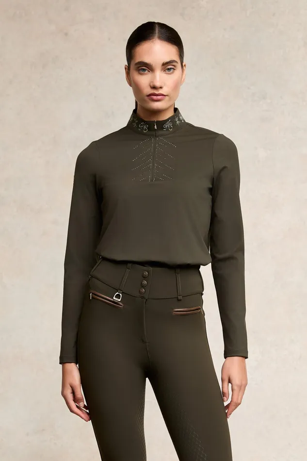 Holland Cooper Base Layers Women Crystal Base Layer Dark Olive