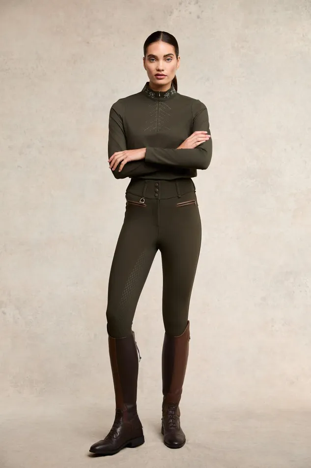 Holland Cooper Base Layers Women Crystal Base Layer Dark Olive Holland Cooper Base Layers Women Crystal Base Layer Dark Olive