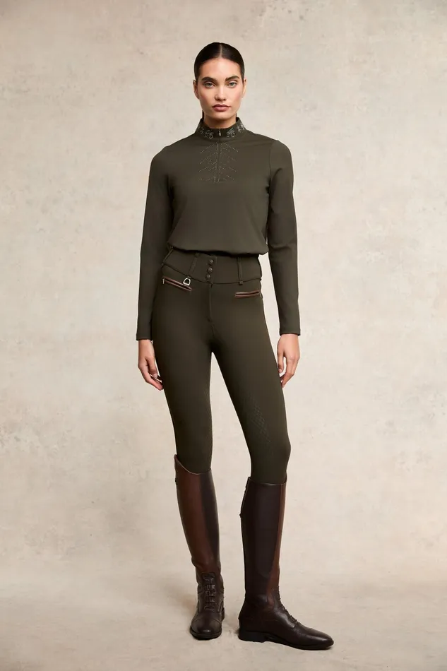 Holland Cooper Base Layers Women Crystal Base Layer Dark Olive Holland Cooper Base Layers Women Crystal Base Layer Dark Olive