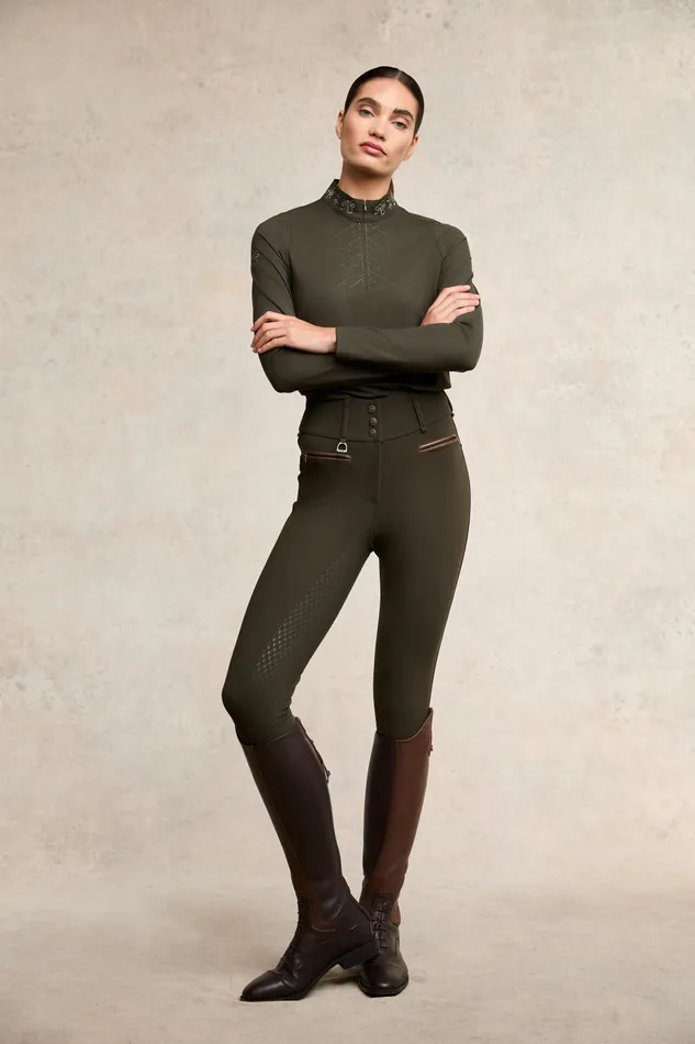 Holland Cooper Base Layers Women Crystal Base Layer Dark Olive Holland Cooper Base Layers Women Crystal Base Layer Dark Olive