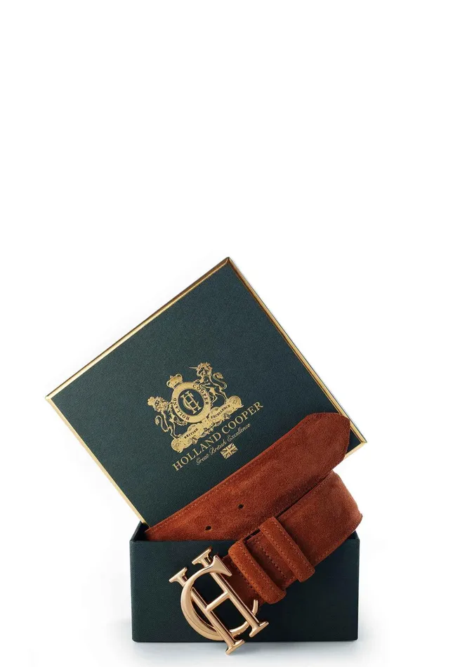 Holland Cooper Belts Women HC Classic Belt Suede Tan