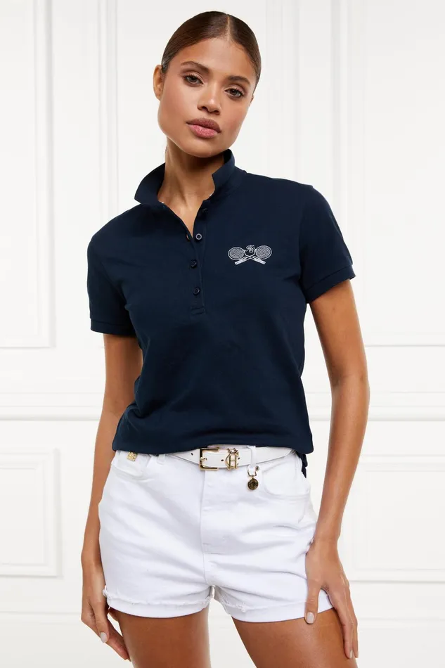Holland Cooper Belts Women HC Slim Logo Belt White Holland Cooper Belts Women HC Slim Logo Belt White