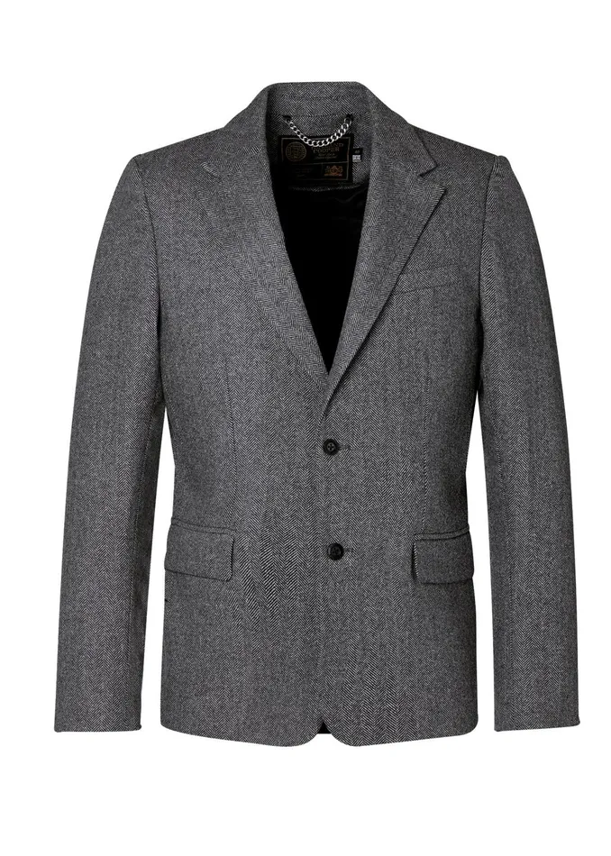 Holland Cooper Blazers Men The Single Breasted Blazer Mono Herringbone Holland Cooper Blazers Men The Single Breasted Blazer Mono Herringbone