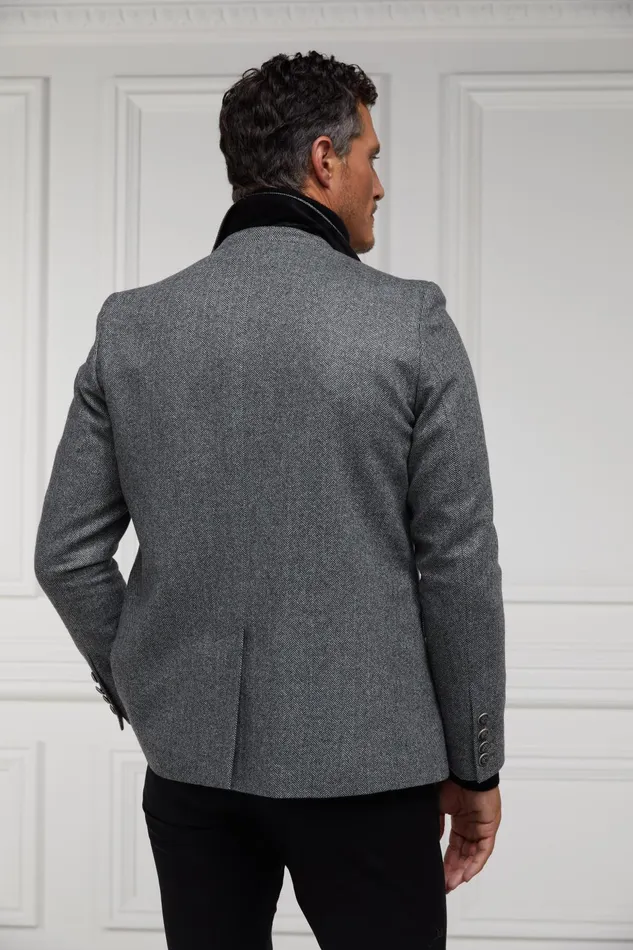 Holland Cooper Blazers Men The Single Breasted Blazer Mono Herringbone Holland Cooper Blazers Men The Single Breasted Blazer Mono Herringbone