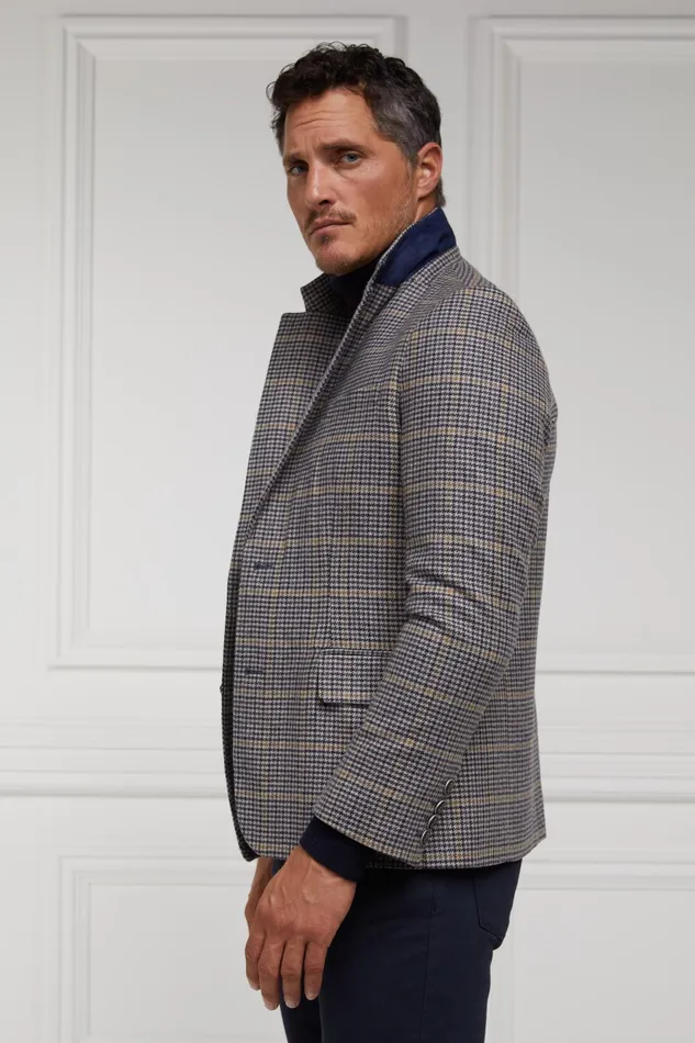 Holland Cooper Blazers Men The Single Breasted Blazer Prince Of Wales Navy Holland Cooper Blazers Men The Single Breasted Blazer Prince Of Wales Navy