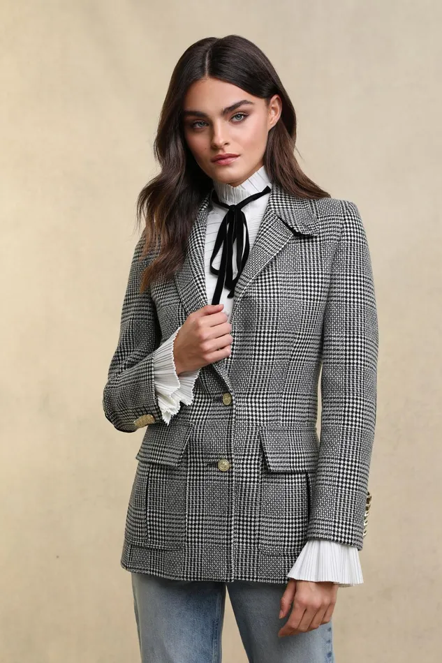 Holland Cooper Blazers Women Paddington Blazer Prince Of Wales Mono