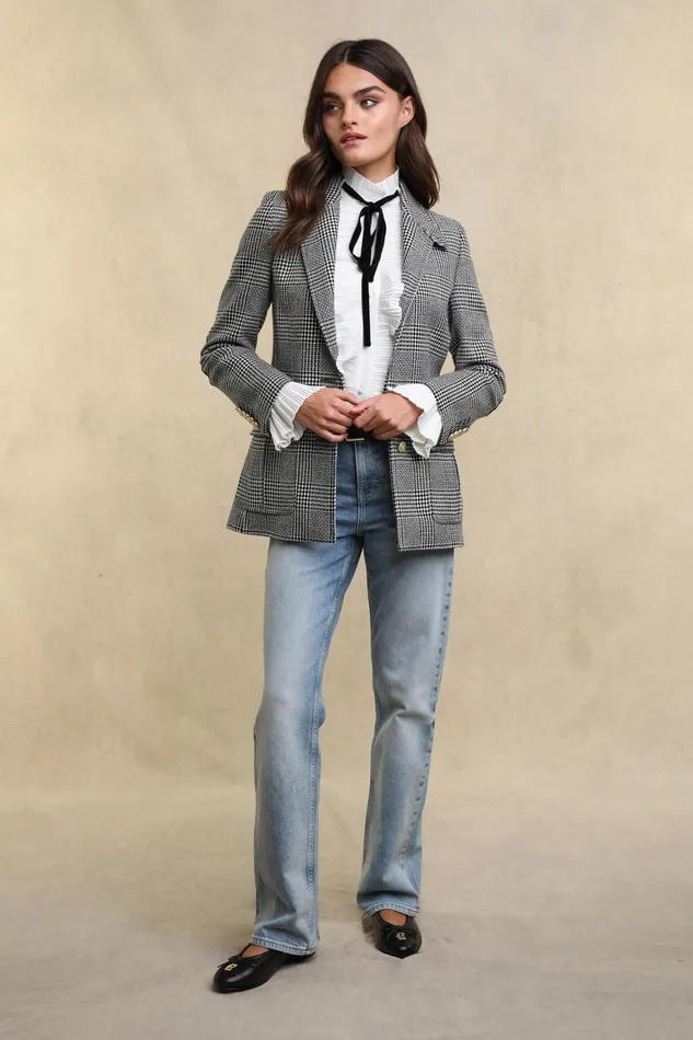 Holland Cooper Blazers Women Paddington Blazer Prince Of Wales Mono Holland Cooper Blazers Women Paddington Blazer Prince Of Wales Mono