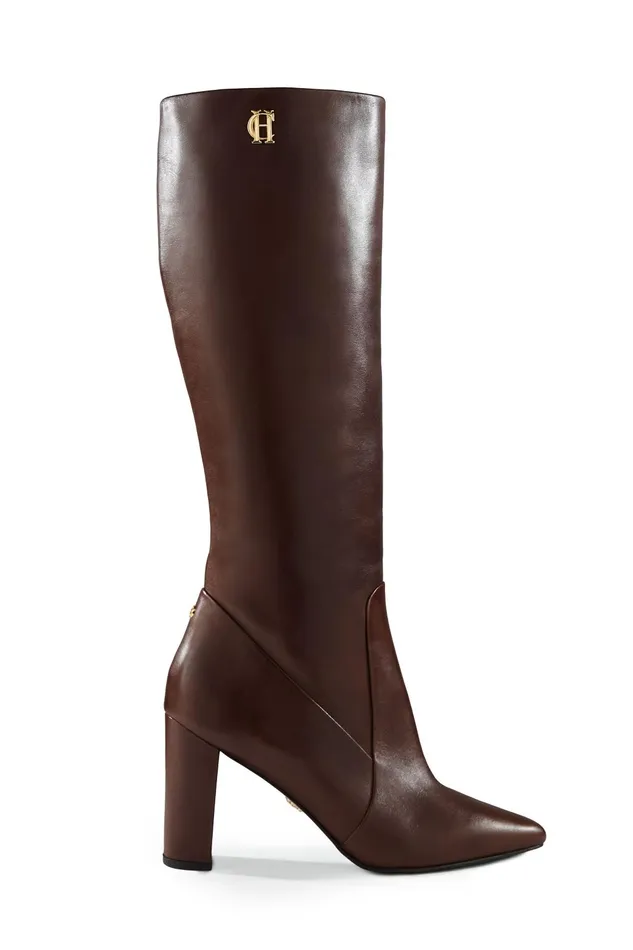 Holland Cooper Boots Women Kensington Knee Boot Chocolate