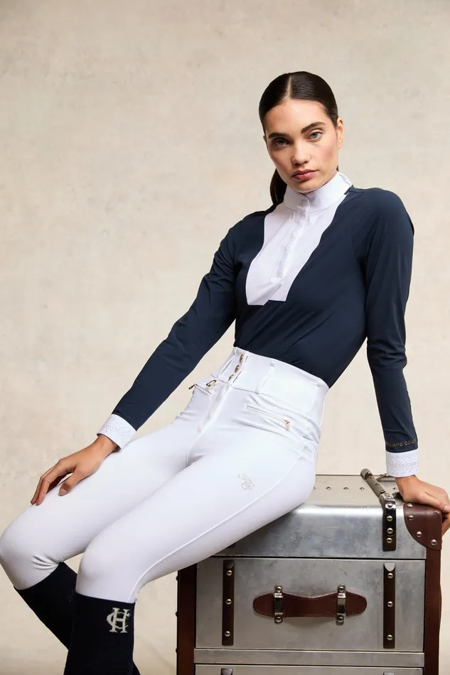 Holland Cooper Breeches Women Premium Competition High Rise Breeches White Holland Cooper Breeches Women Premium Competition High Rise Breeches White