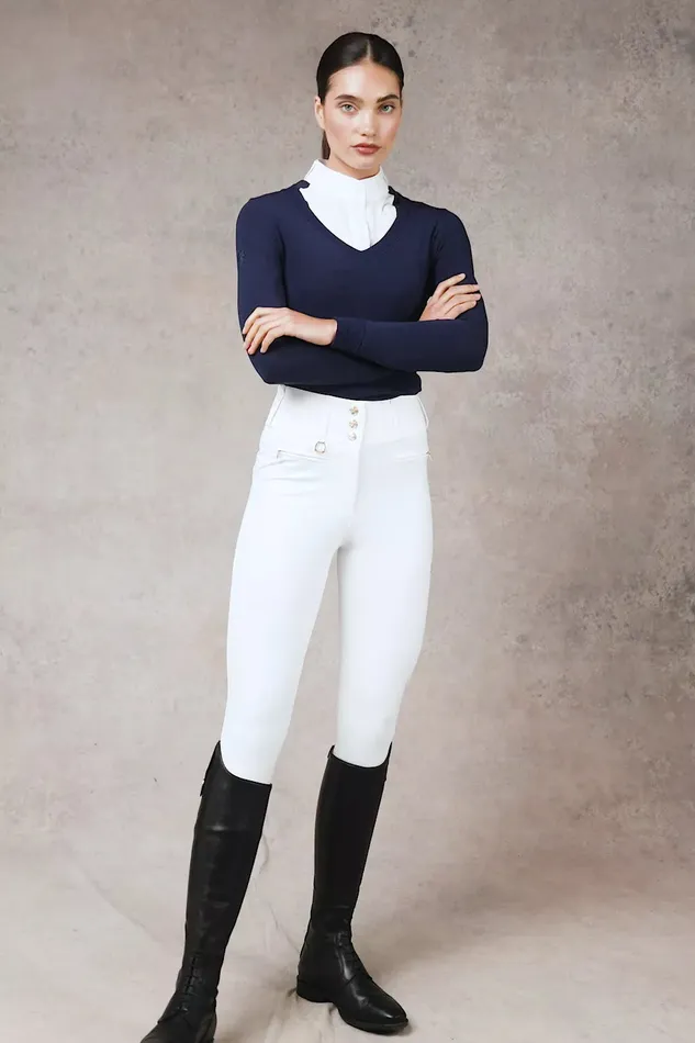 Holland Cooper Breeches Women Premium Competition High Rise Breeches White Holland Cooper Breeches Women Premium Competition High Rise Breeches White