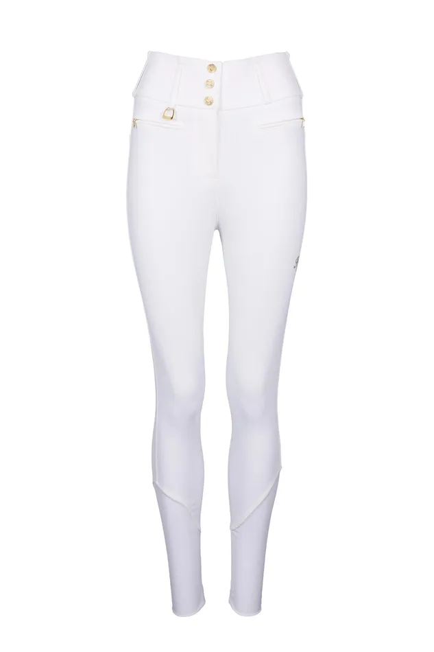 Holland Cooper Breeches Women Premium Competition High Rise Breeches White Holland Cooper Breeches Women Premium Competition High Rise Breeches White