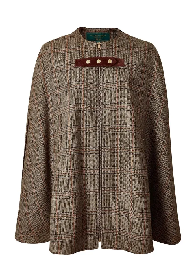 Holland Cooper Capes Women Slim Cape Bourbon Tweed