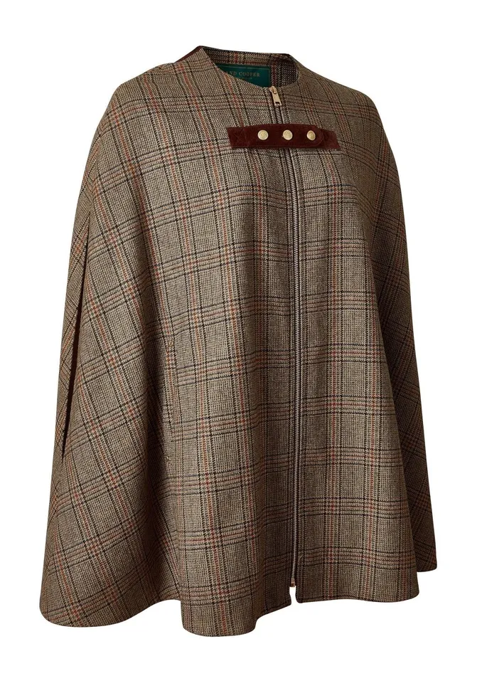 Holland Cooper Capes Women Slim Cape Bourbon Tweed
