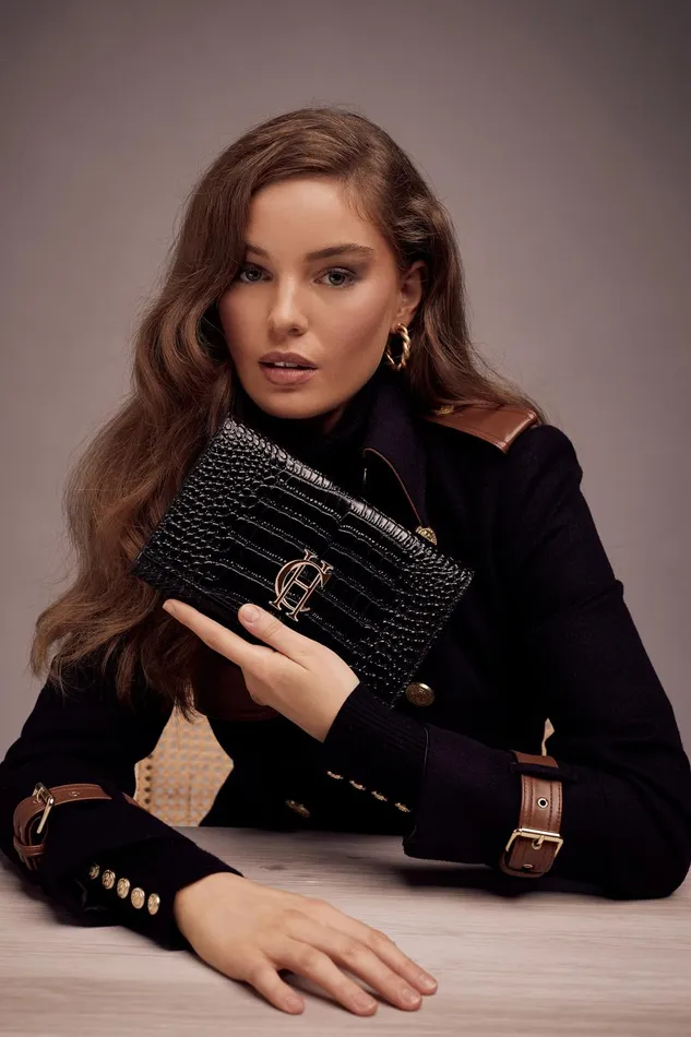 Holland Cooper Clutch Bags Women Highbury Clutch Bag Black Gold