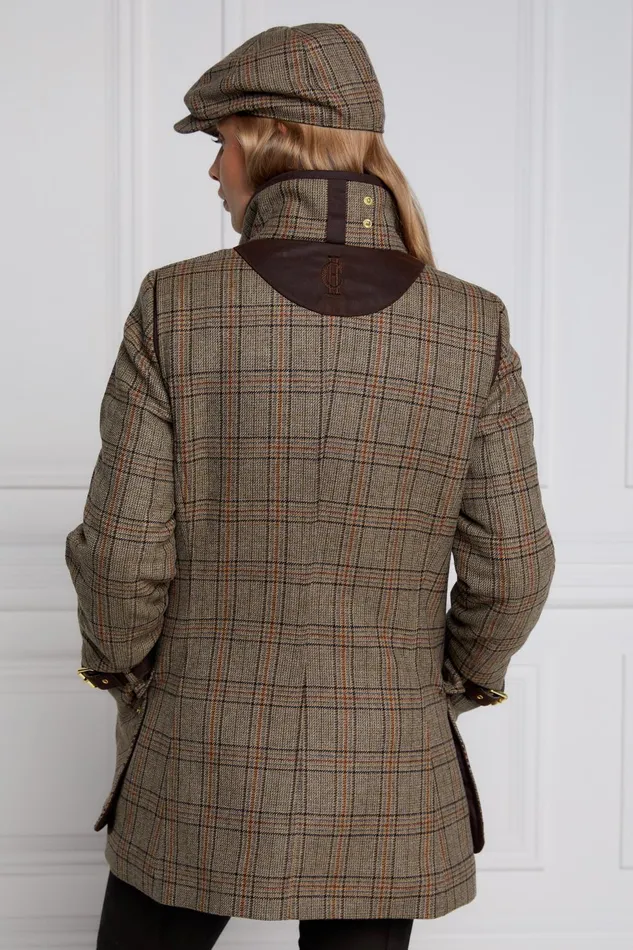 Holland Cooper Coats Women Balmoral Field Coat Bourbon Tweed