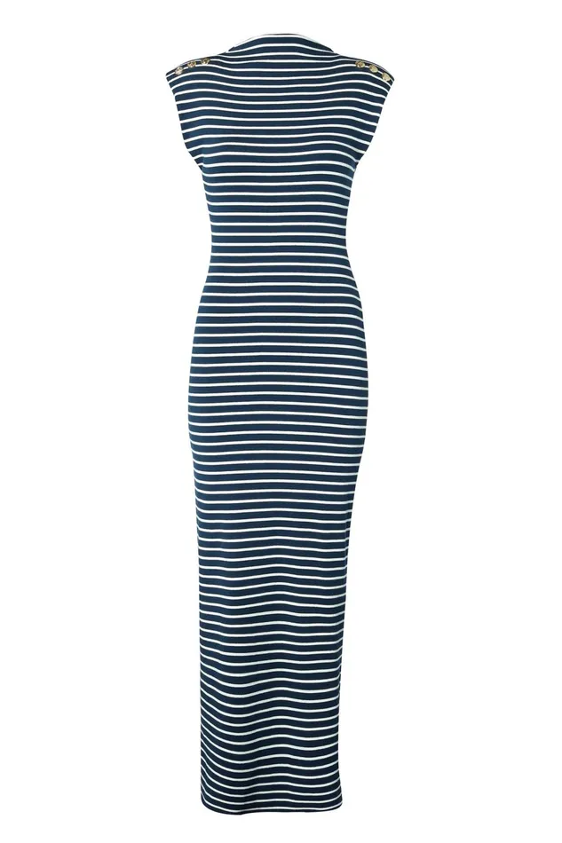Holland Cooper Dresses Women Harper Maxi Dress Ink Navy Natural Stripe Holland Cooper Dresses Women Harper Maxi Dress Ink Navy Natural Stripe