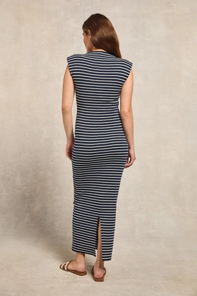 Holland Cooper Dresses Women Harper Maxi Dress Ink Navy Natural Stripe Holland Cooper Dresses Women Harper Maxi Dress Ink Navy Natural Stripe