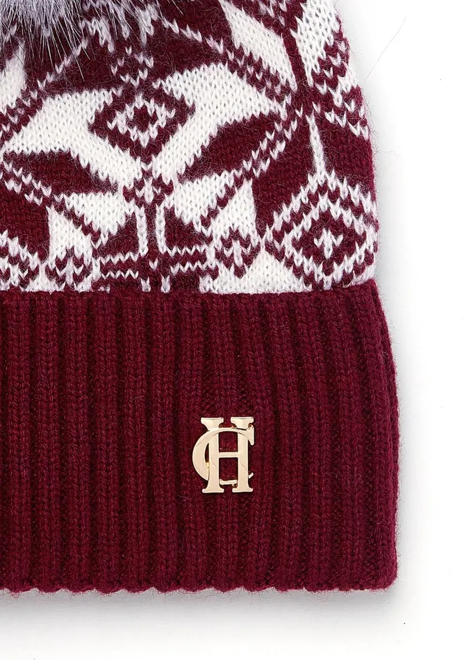 Holland Cooper Hats and Headbands Women Beatrice Bobble Hat Merlot Holland Cooper Hats and Headbands Women Beatrice Bobble Hat Merlot
