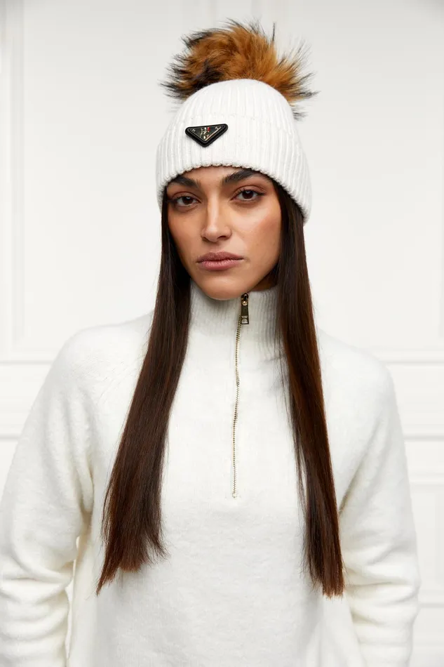 Holland Cooper Hats and Headbands Women Burghley Bobble Hat Cream Holland Cooper Hats and Headbands Women Burghley Bobble Hat Cream