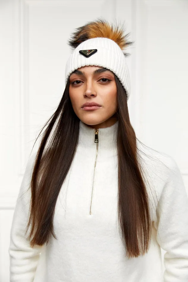 Holland Cooper Hats and Headbands Women Burghley Bobble Hat Cream Holland Cooper Hats and Headbands Women Burghley Bobble Hat Cream