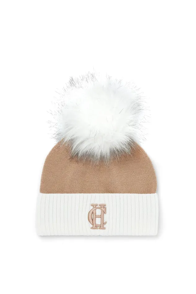 Holland Cooper Hats and Headbands Women Chelsea Merino Bobble Hat Camel