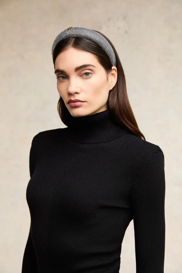 Holland Cooper Hats and Headbands Women Narrow Headband Silver Crystal Holland Cooper Hats and Headbands Women Narrow Headband Silver Crystal
