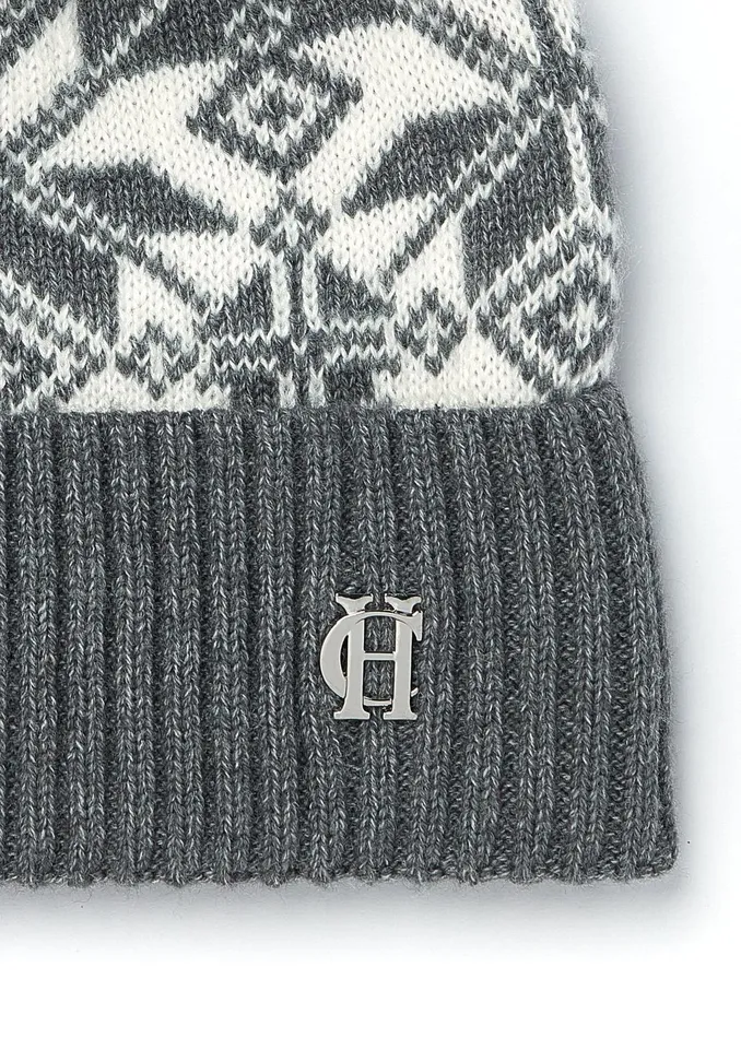 Holland Cooper Headwear Women Beatrice Bobble Hat Grey Holland Cooper Headwear Women Beatrice Bobble Hat Grey