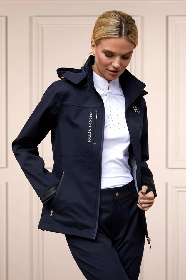 Holland Cooper Jackets Women Riding Shell Jacket Ink Navy Holland Cooper Jackets Women Riding Shell Jacket Ink Navy