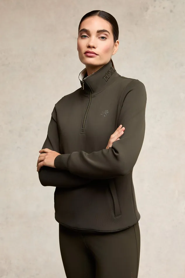 Holland Cooper Jackets Women Training Henley Dark Olive