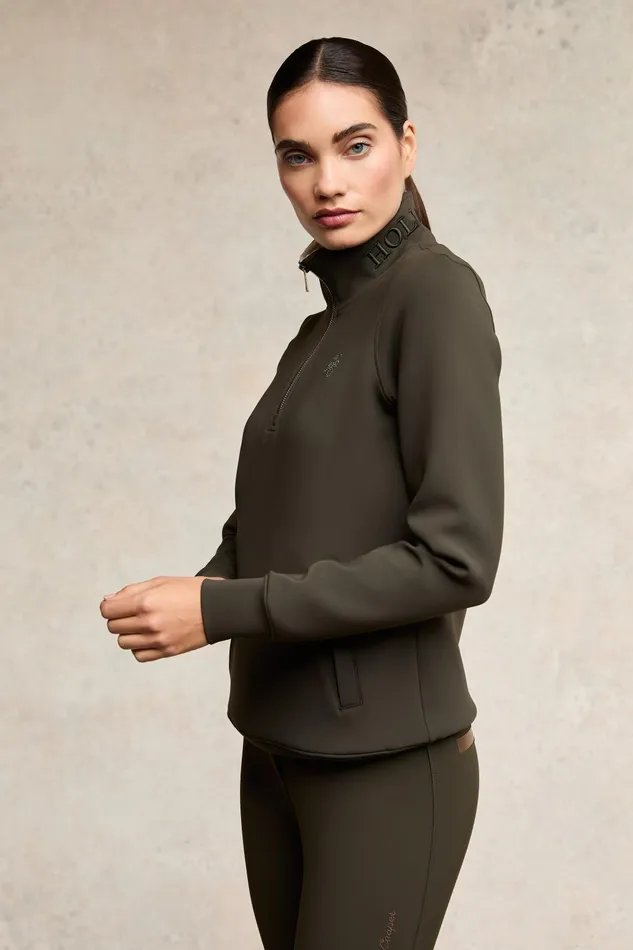 Holland Cooper Jackets Women Training Henley Dark Olive Holland Cooper Jackets Women Training Henley Dark Olive