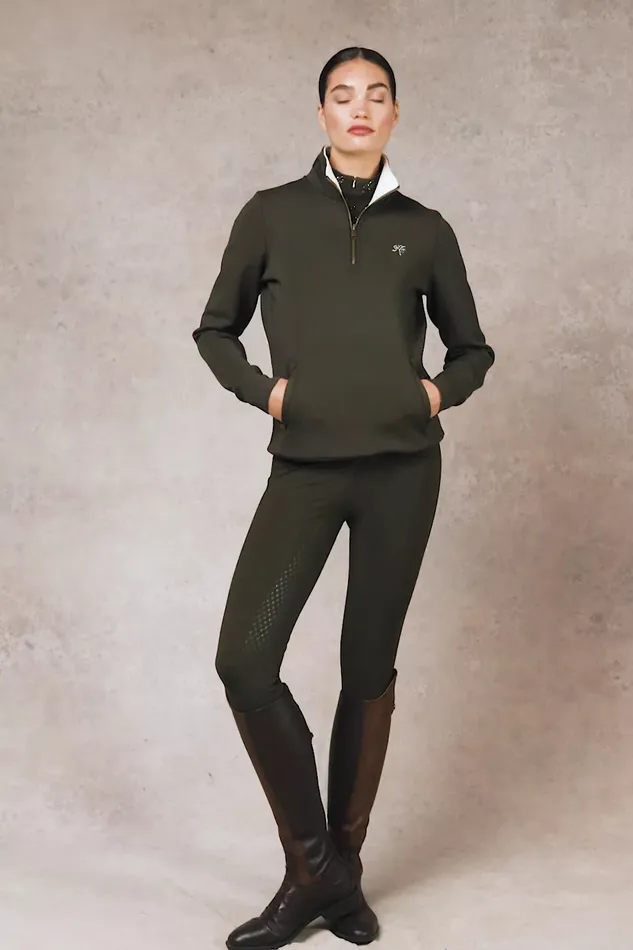 Holland Cooper Jackets Women Training Henley Dark Olive Holland Cooper Jackets Women Training Henley Dark Olive