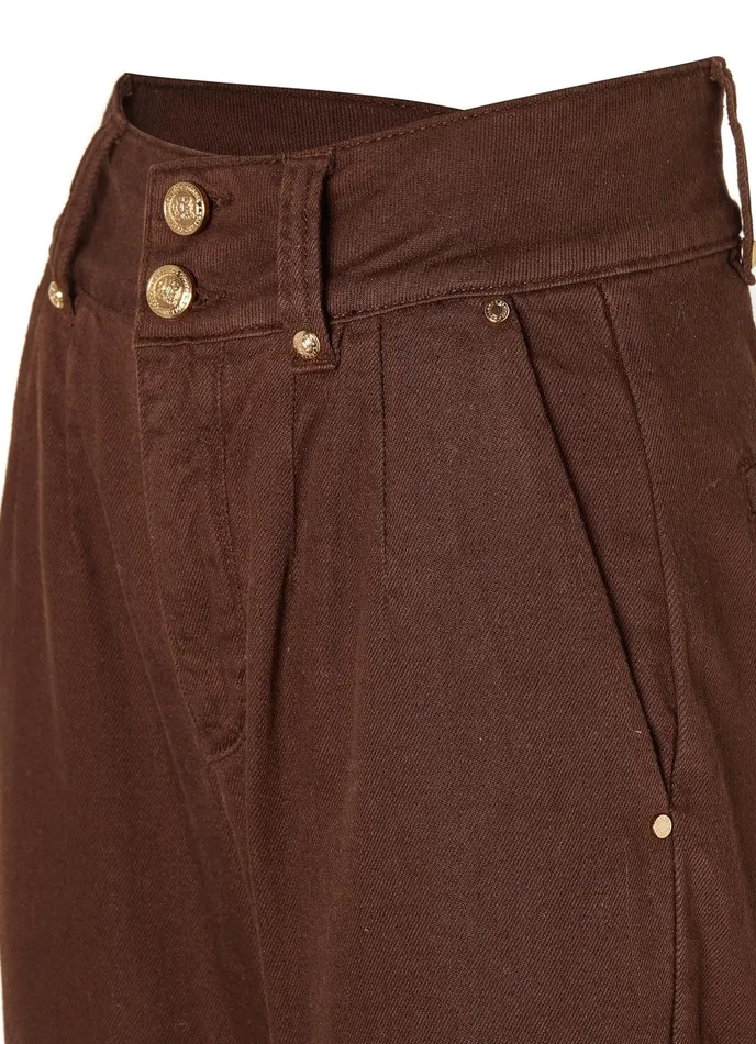 Holland Cooper Jeans Women Tailored Wide Leg Jean Chocolate Holland Cooper Jeans Women Tailored Wide Leg Jean Chocolate