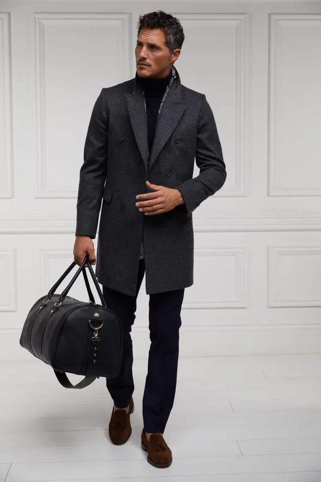 Holland Cooper Knitwear Men Byron Roll Neck Knit Navy