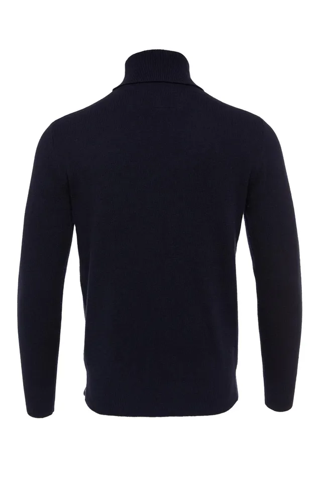 Holland Cooper Knitwear Men Byron Roll Neck Knit Navy