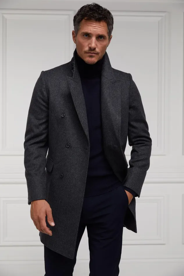 Holland Cooper Knitwear Men Byron Roll Neck Knit Navy