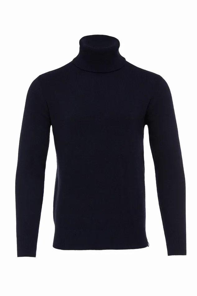 Holland Cooper Knitwear Men Byron Roll Neck Knit Navy