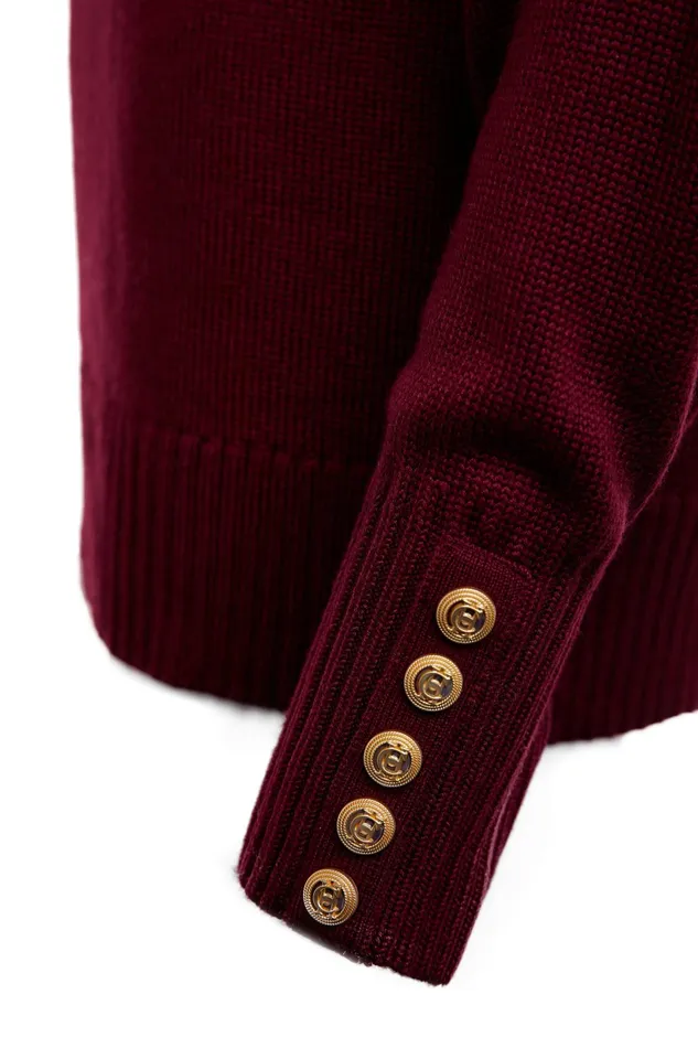 Holland Cooper Knitwear Women Chamonix Roll Neck Knit Wine Holland Cooper Knitwear Women Chamonix Roll Neck Knit Wine
