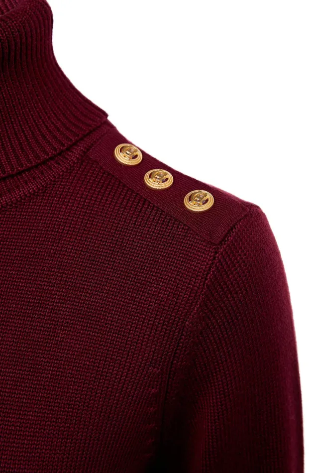 Holland Cooper Knitwear Women Chamonix Roll Neck Knit Wine Holland Cooper Knitwear Women Chamonix Roll Neck Knit Wine