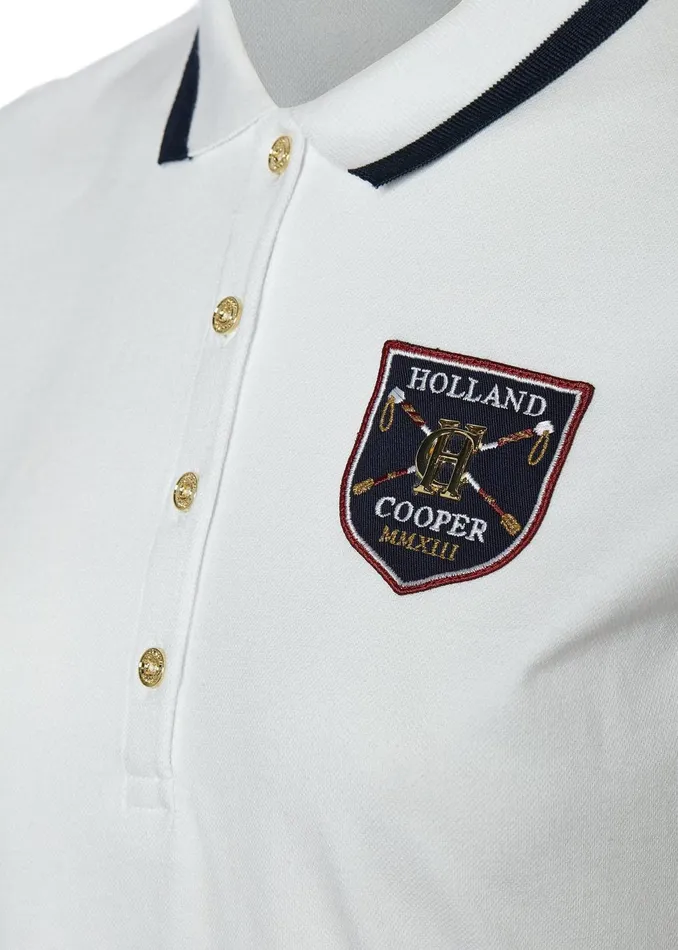 Holland Cooper Polo Shirts Women Classic Polo Shirt White Holland Cooper Polo Shirts Women Classic Polo Shirt White