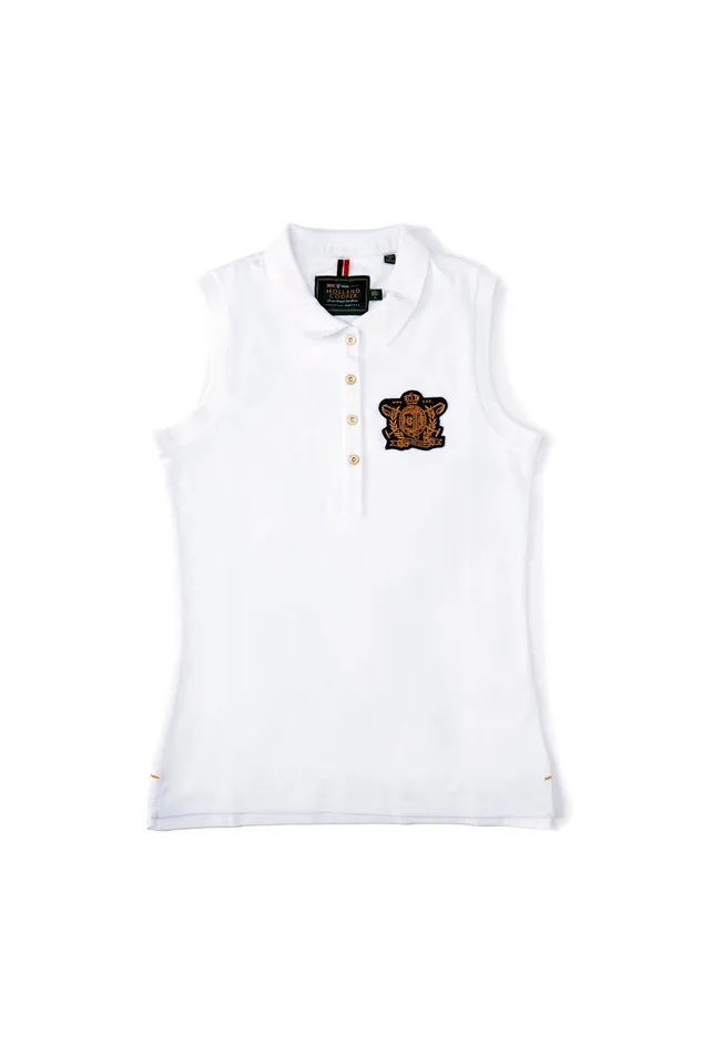Holland Cooper Polo Shirts Women Sleeveless Polo Shirt White Holland Cooper Polo Shirts Women Sleeveless Polo Shirt White