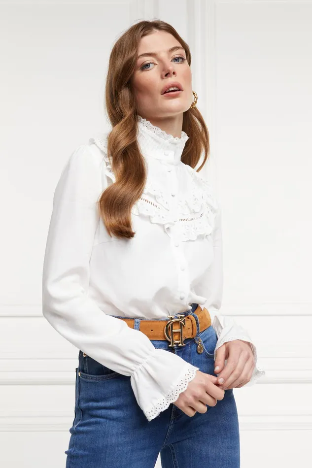 Holland Cooper Shirts and Blouses Women Audley Lace Blouse Holland Cooper Shirts and Blouses Women Audley Lace Blouse