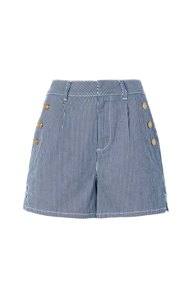 Holland Cooper Shorts Women Amoria Short Ticking Stripe Holland Cooper Shorts Women Amoria Short Ticking Stripe