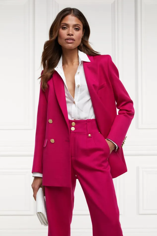 Holland Cooper Tailoring Women Belgravia Blazer Hot Pink Barathea