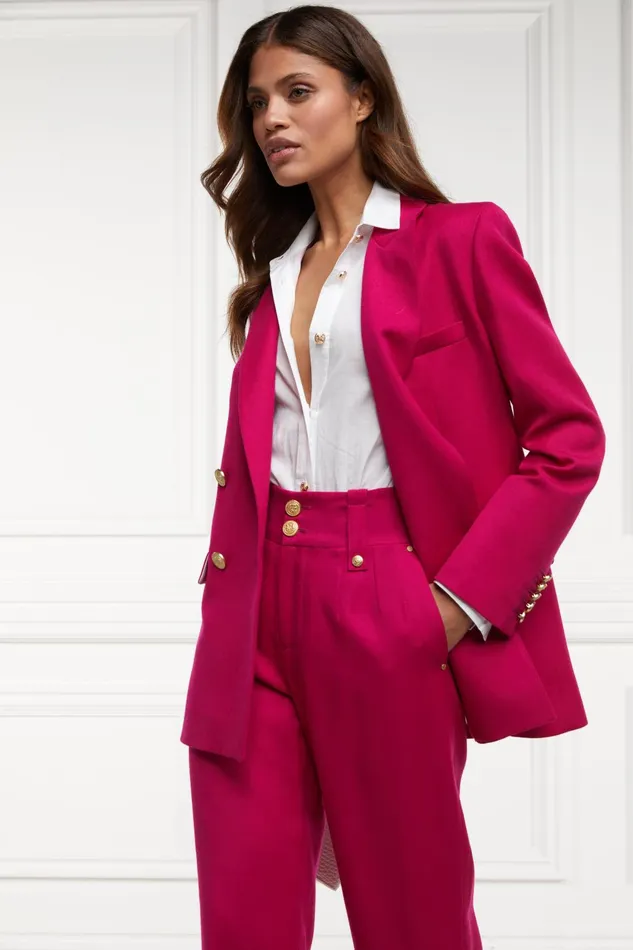 Holland Cooper Tailoring Women Belgravia Blazer Hot Pink Barathea