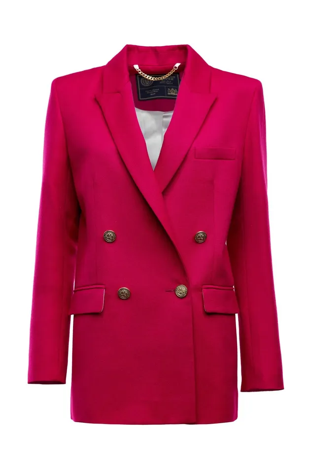 Holland Cooper Tailoring Women Belgravia Blazer Hot Pink Barathea
