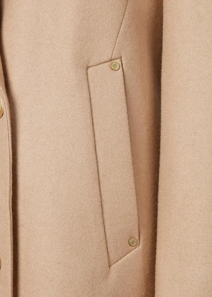 Holland Cooper Tailoring Women Double Breasted Coat Camel