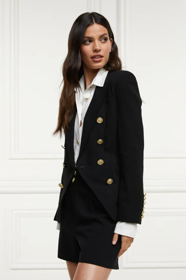 Holland Cooper Tailoring Women Knightsbridge Blazer Black Linen