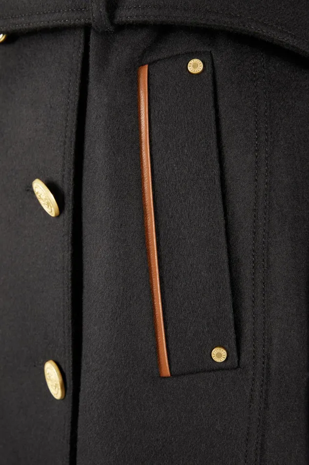 Holland Cooper Tailoring Women Marlborough Trench Coat Soft Black Tan