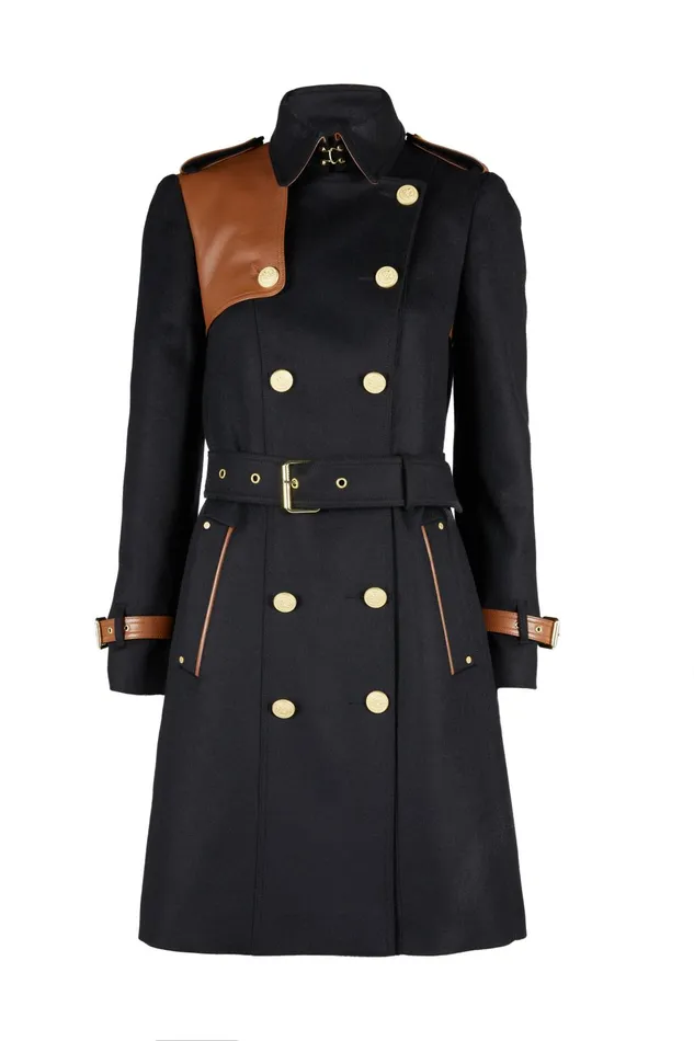 Holland Cooper Tailoring Women Marlborough Trench Coat Soft Black Tan