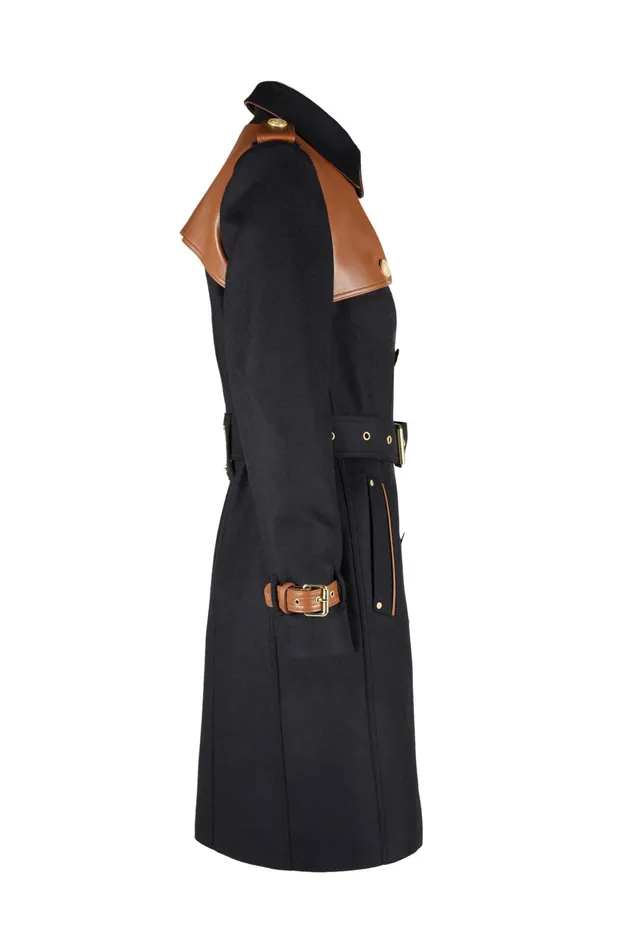 Holland Cooper Tailoring Women Marlborough Trench Coat Soft Black Tan